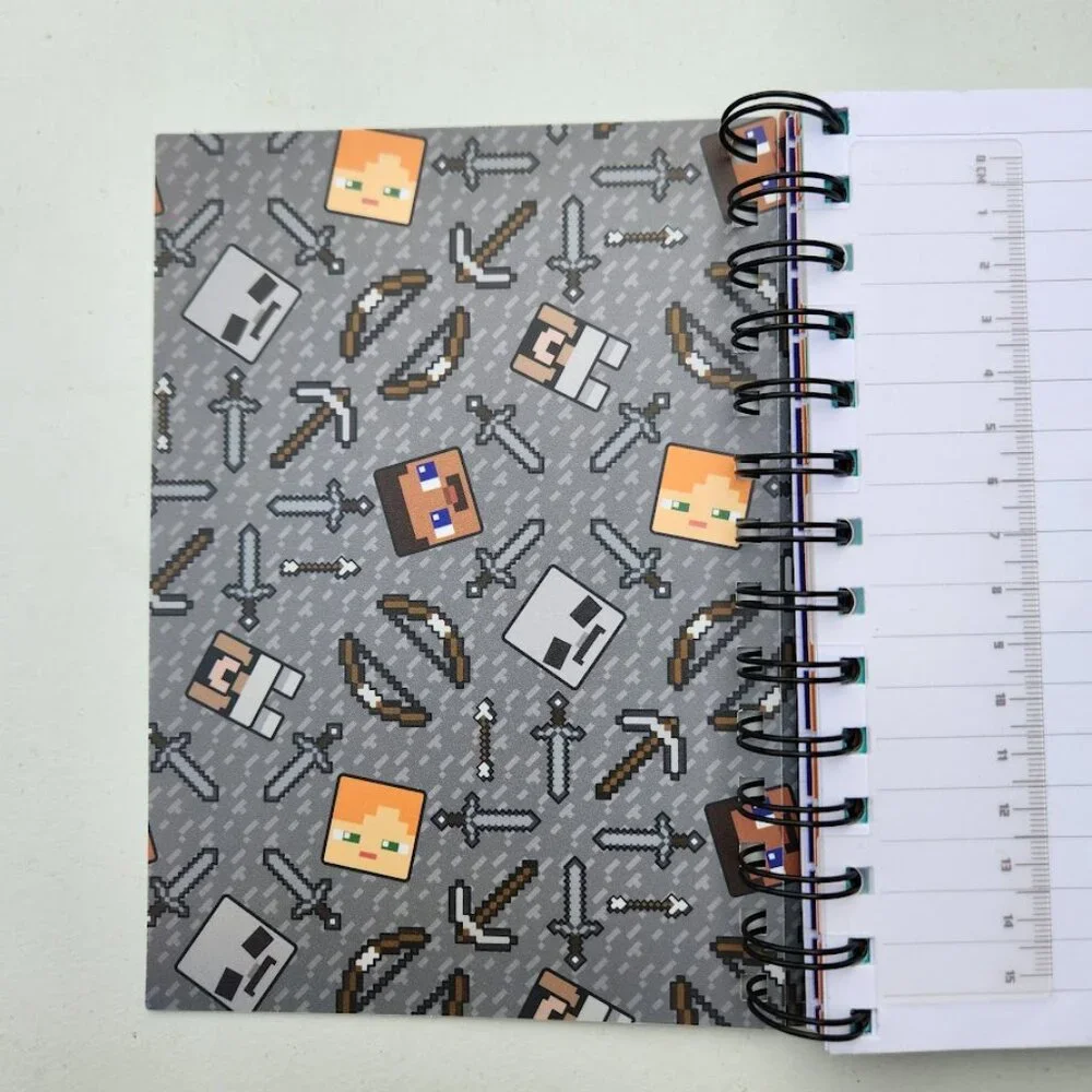 NEW Minecraft Notebook with Dividers School Supplies Spiral Journal 160 Pages Sp